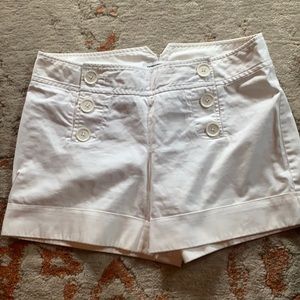 Express sailor shorts, white size 6